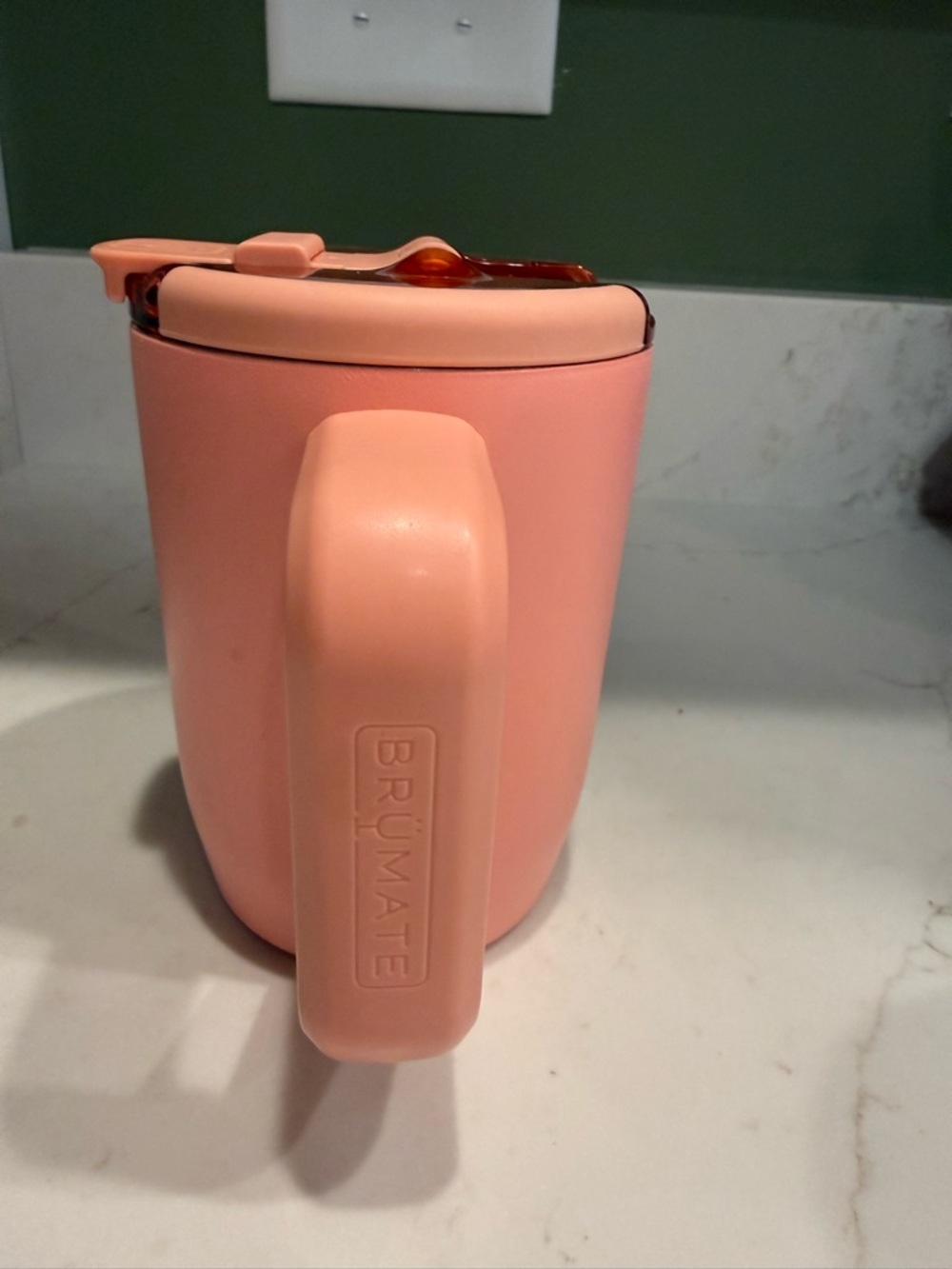 BrüMate Pink Insulated Travel Mug with Handle - Picture 4 of 6